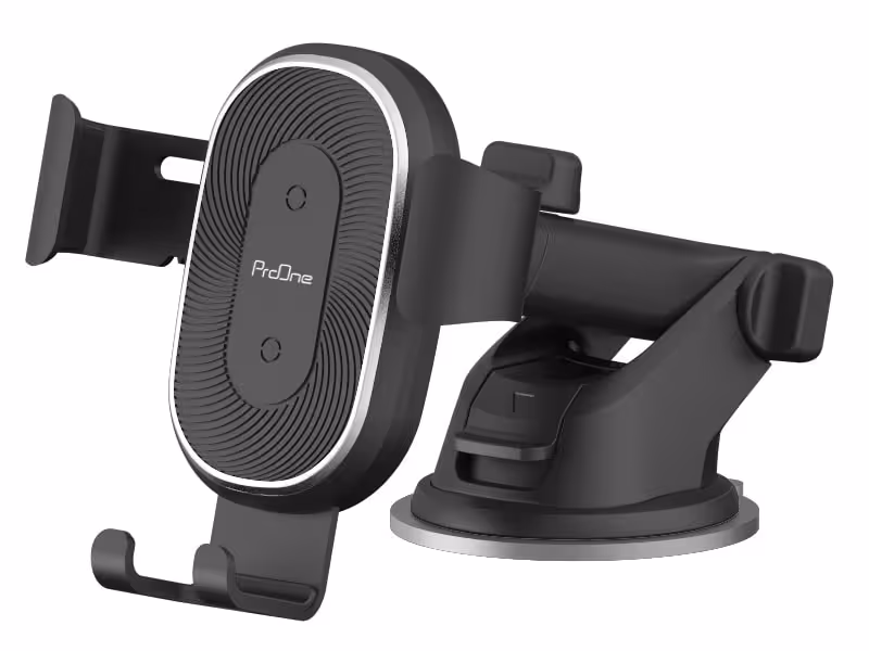 پایه نگهدارنده شارژر وایرلس شیشه و دریچه کولری گوشی موبایل پرووان ProOne PHD-01 Car Holder