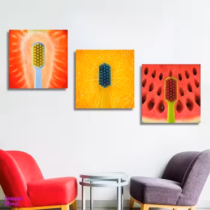 تابلو شاسی بکلیت طرح دندانپزشکی و سلامت دهان و دندان مدل SH-1334 مجموعه 3 عددی