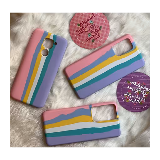 قاب موبایل سامسونگ رنگین کمان سیلیکونی هفت رنگ سری 1