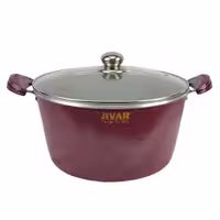 قابلمه سایز 32  ارکیده طرح چدن  ژیوار (زرشکی و مشکی)