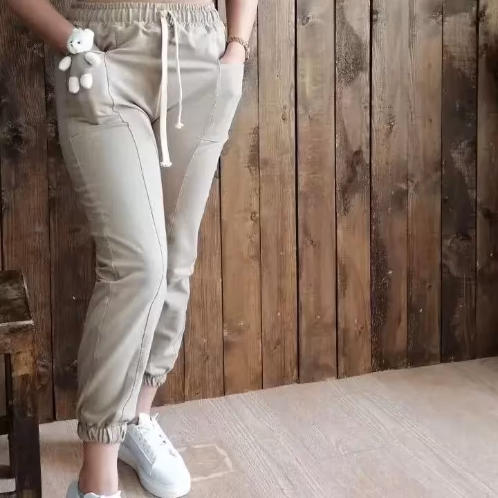 شلوار جاگر دور س پنبه عروسکی زنانه