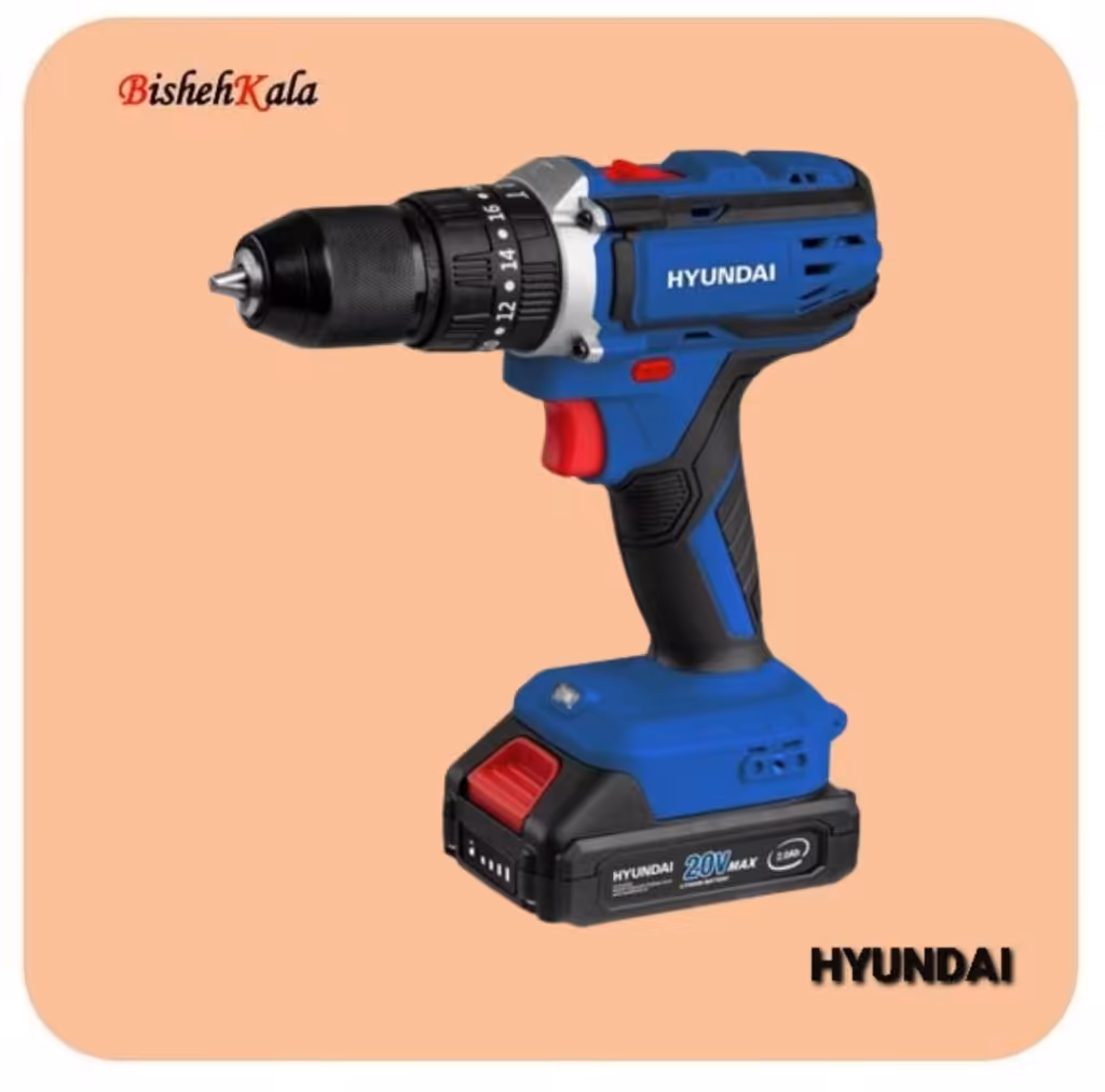 دریل شارژی دو سرعته چکشی اتوماتیک  HYUNDAI هیوندای مدل HP – 420