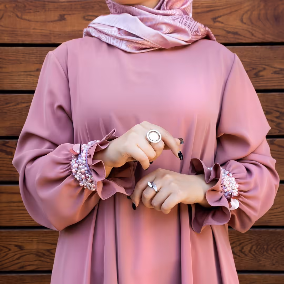 عبا جلو بسته جواهر دوزی شده سایز 38_42