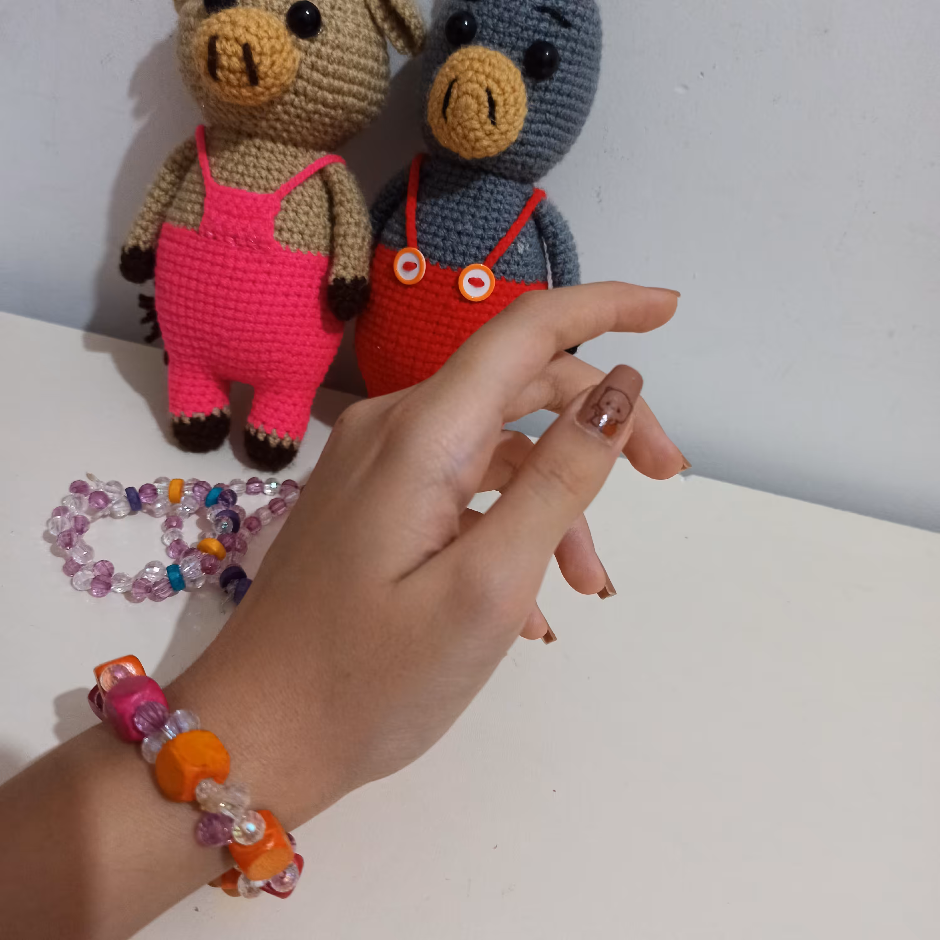 دستبند سه ردیفه کریستالی زیبا 