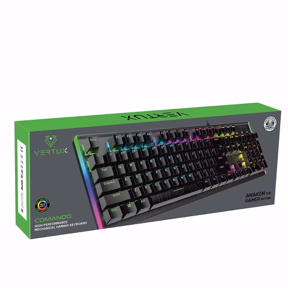 خرید کیبورد گیمینگ ورتوکس Keyboard Gaming Comando High Performance Mechanical با بهترین قیمت