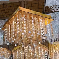 لوستر کریستالی 30در30تمام کاردی شامپاین ارسال ازطریق باربری واتوبوس پس کرایه