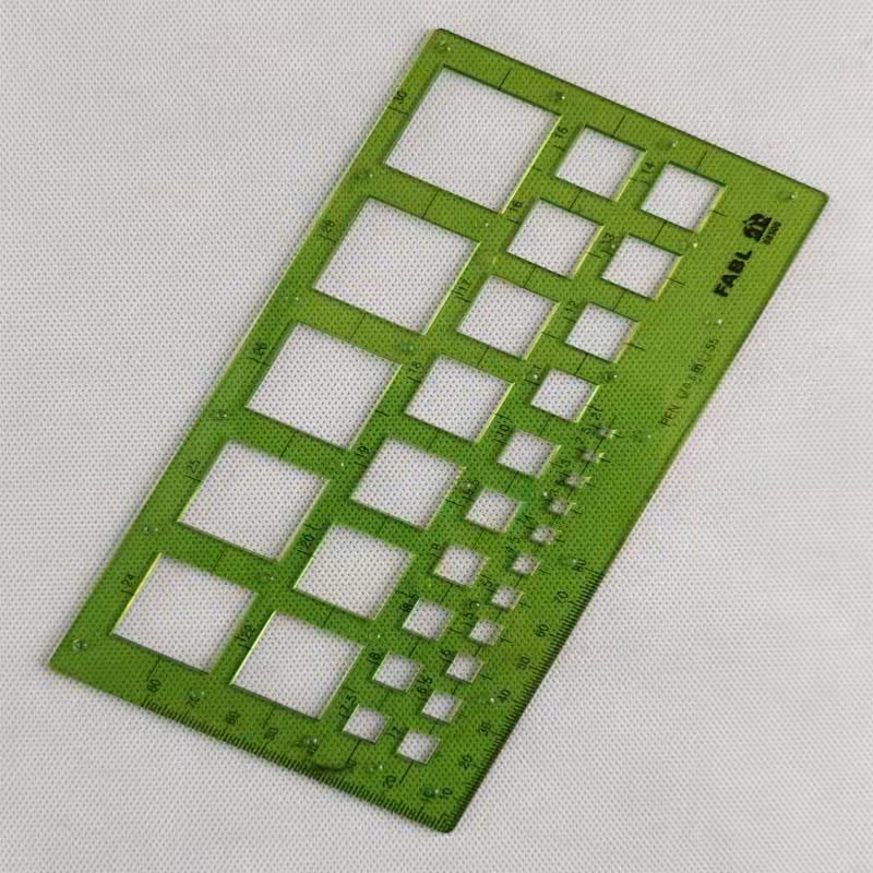 خطکش شابلون مربع مهندسی فابل