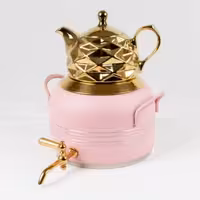 کتری قوری شیردار استیل رنگی