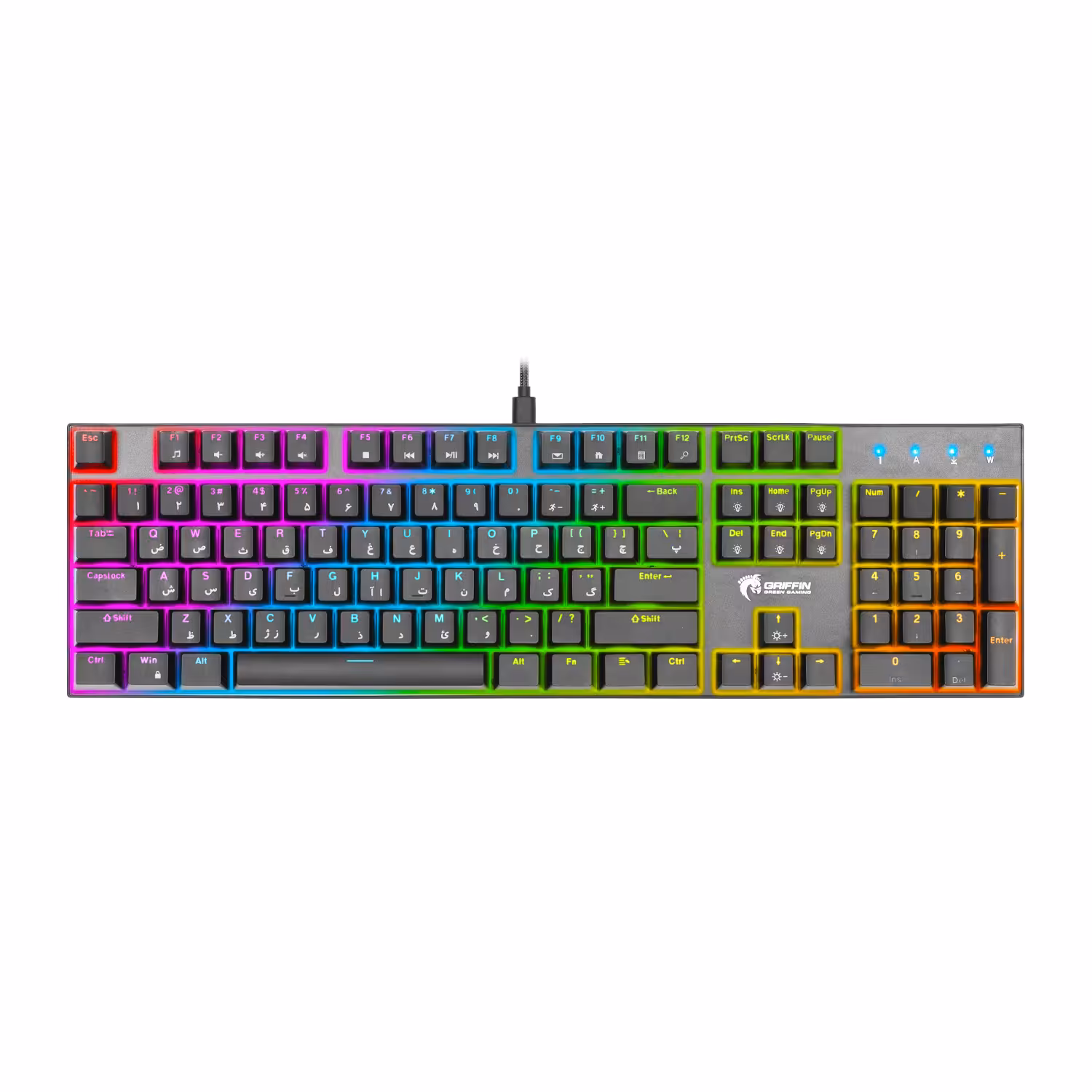 کیبورد گیمینگ گرین GK 802 RGB