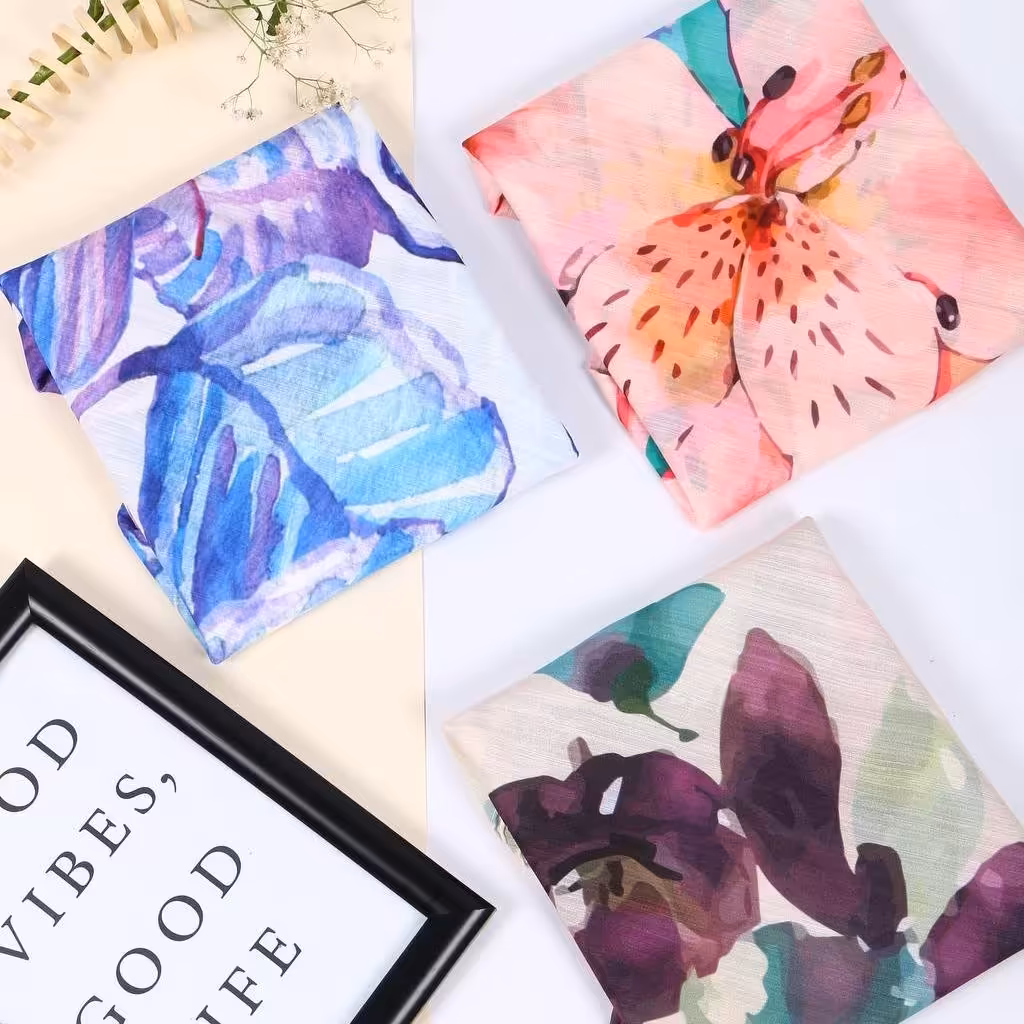 شال نخی خنک و سبک و لطیف  صورتی سبز ابی منگوله دار  با کیفیت و اورجینال 