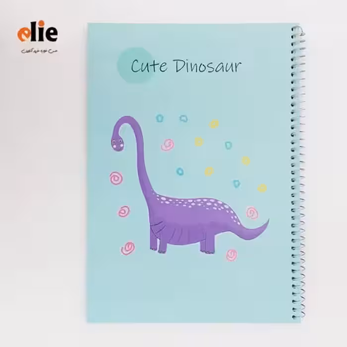 دفتر سیمی 100 برگ فانتزی ایمان طرح دایناسور