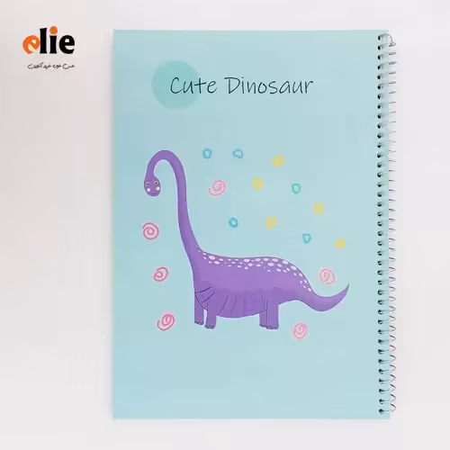 دفتر سیمی 100 برگ فانتزی ایمان طرح دایناسور