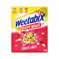 غلات صبحانه مینی کریسپی میوه و آجیل 450 گرم ویتابیکس - weetabix