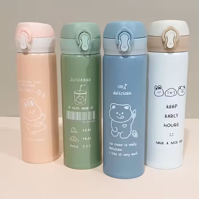 فلاسک استیل بچه گانه 500 میل طرح حیوانات