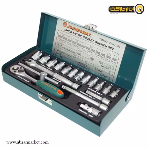 جعبه بکس جانزوی 18 پارچه 1/4 اینچ مدل S04H2118S