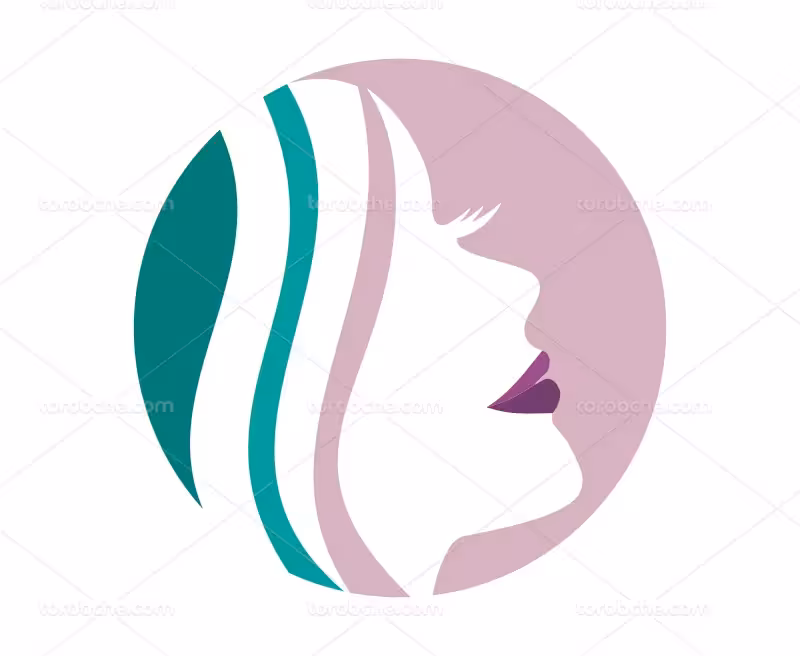 وکتور لوگو سالن زیبایی یاسی رنگ | گرافیک با طعم تربچه