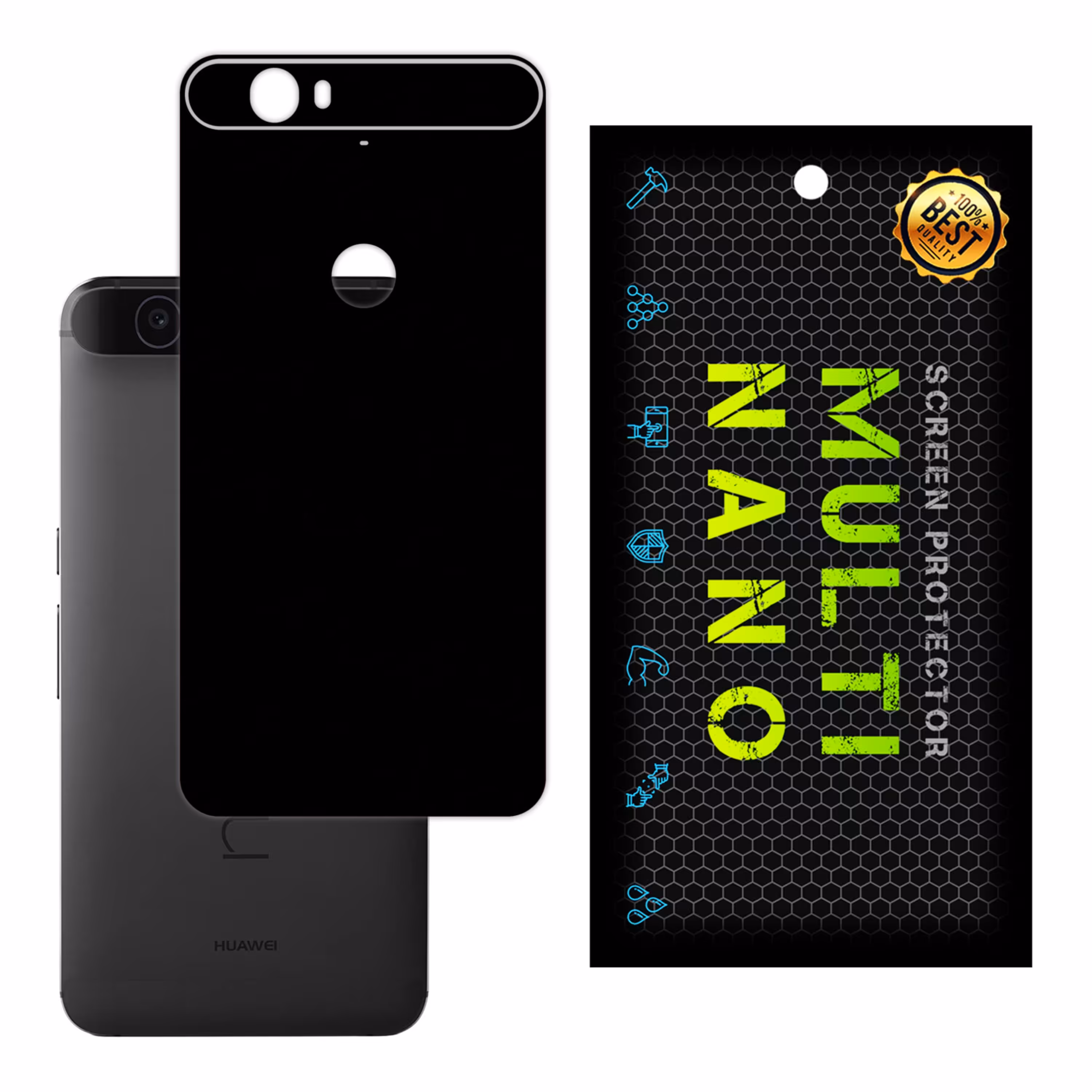 برچسب پوششی MultiNano مدل X-F1M-Black برای پشت موبایل هواوی Nexus 6P