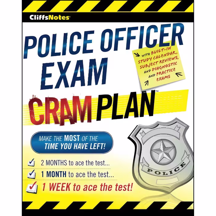 کتاب زبان اصلی CliffsNotes Police Officer Exam Cram Plan انتشارات تازهها