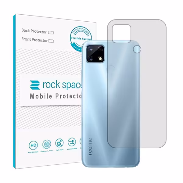 گلس محافظ پشت گوشی ریلمی 7i Global مدل نانو هیدروژل شفاف برند راک اسپیس کد S