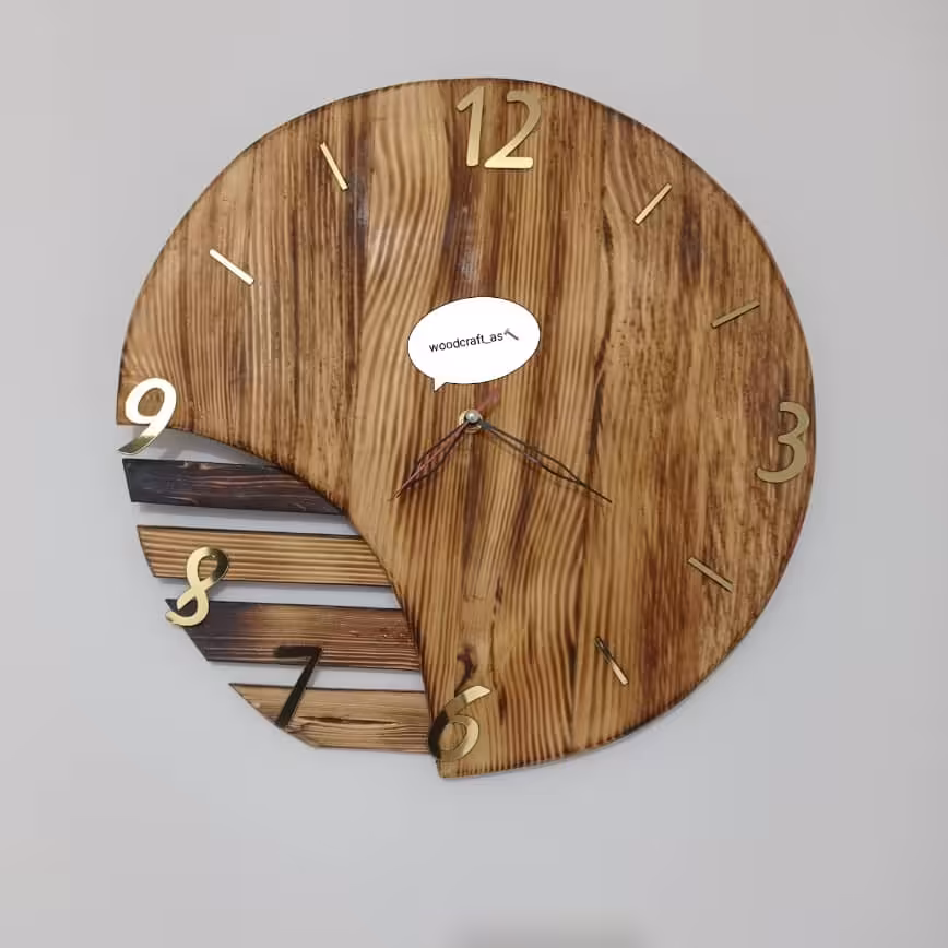 ساعت دیواری چوبی کد 101
