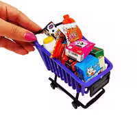 پک مگنت یخچال مینی باز کد 0019 مجموعه 12 عددی به همراه چرخ خرید مینیاتوری