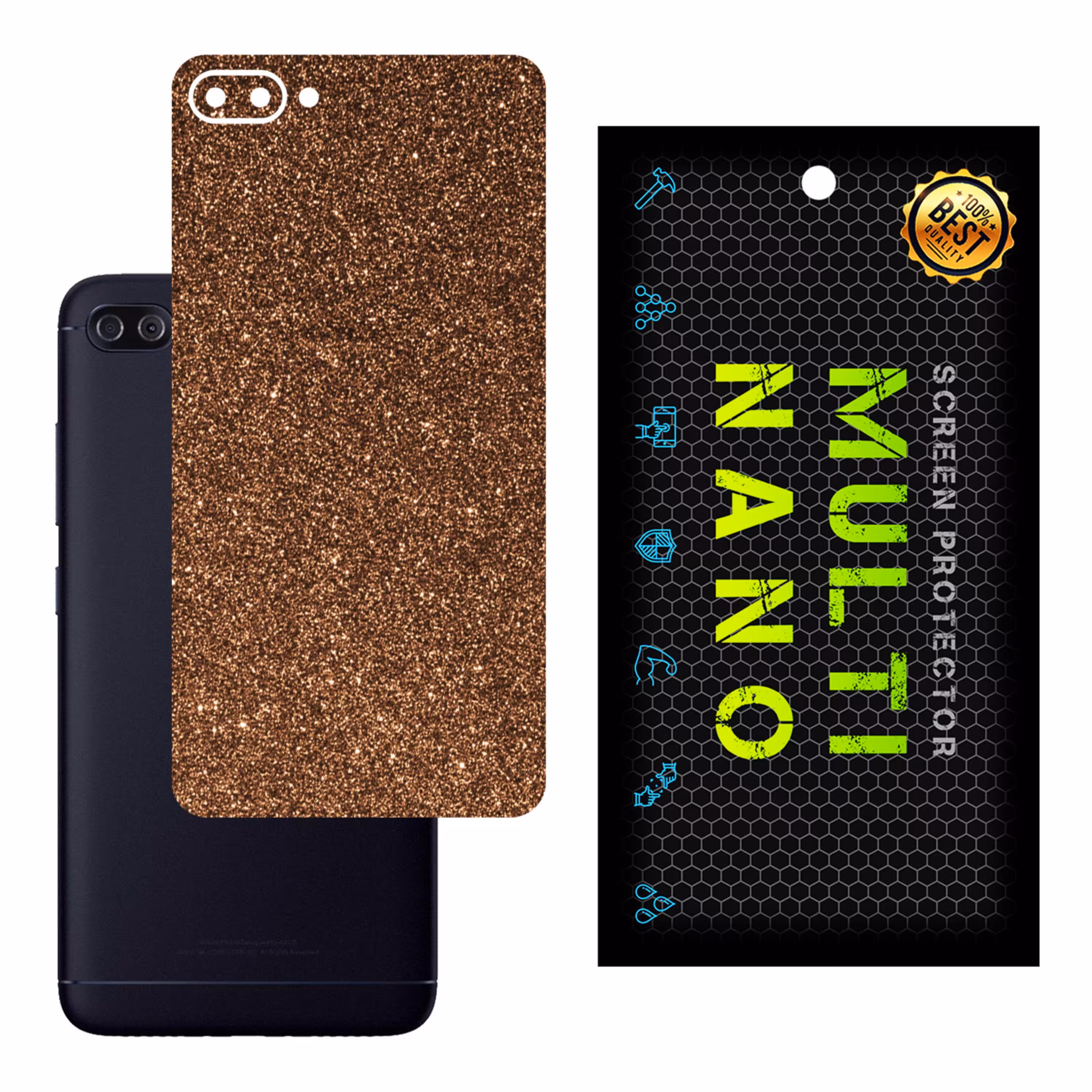 برچسب پوششی MultiNano مدل X-G1F-Bronze برای پشت موبایل ایسوس Zenfone 4 Max 5.5