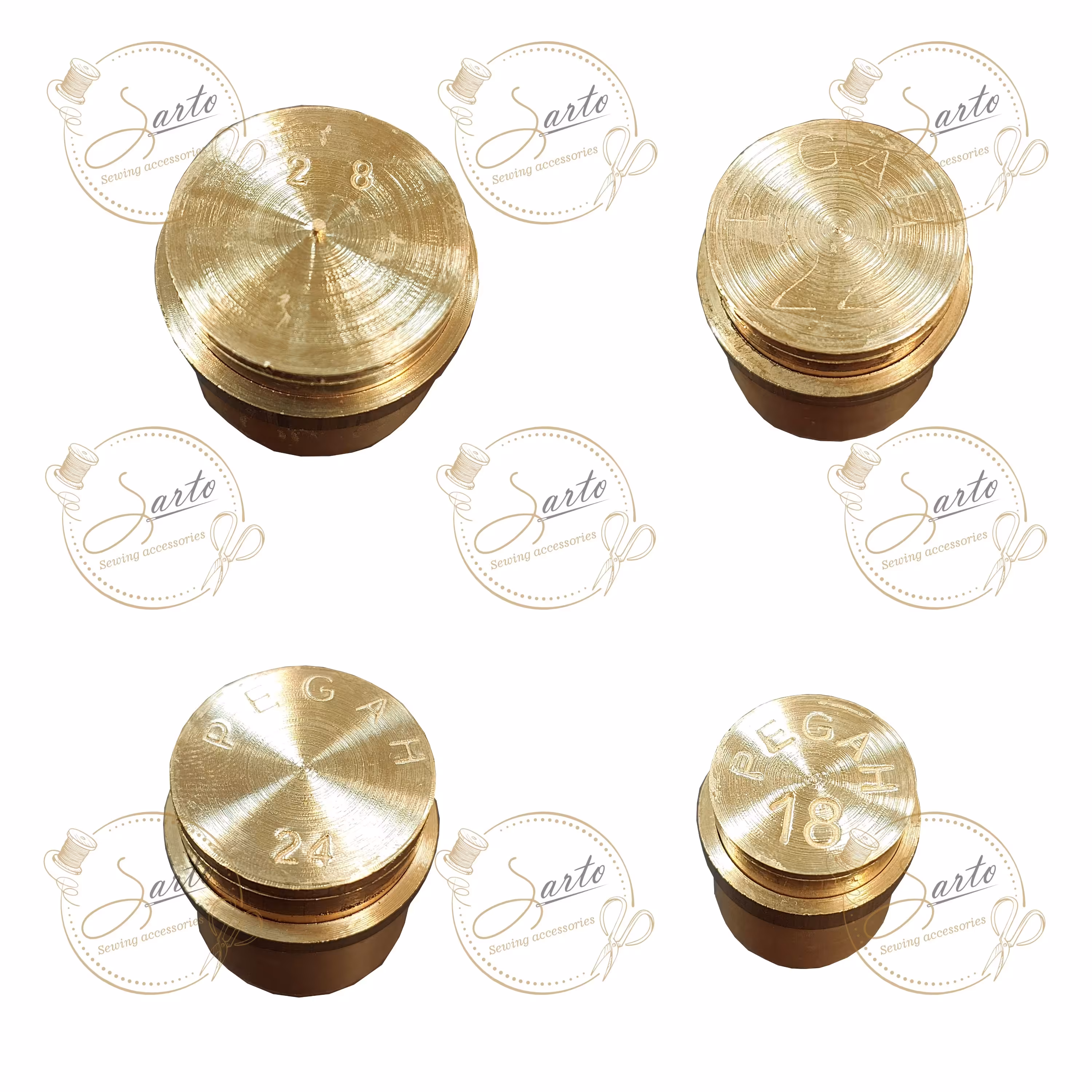 قالب دکمه شماره 18  22 24 28 بسته 4 عددی مناسب برای دکمه زنی و دکمه پارچه ای