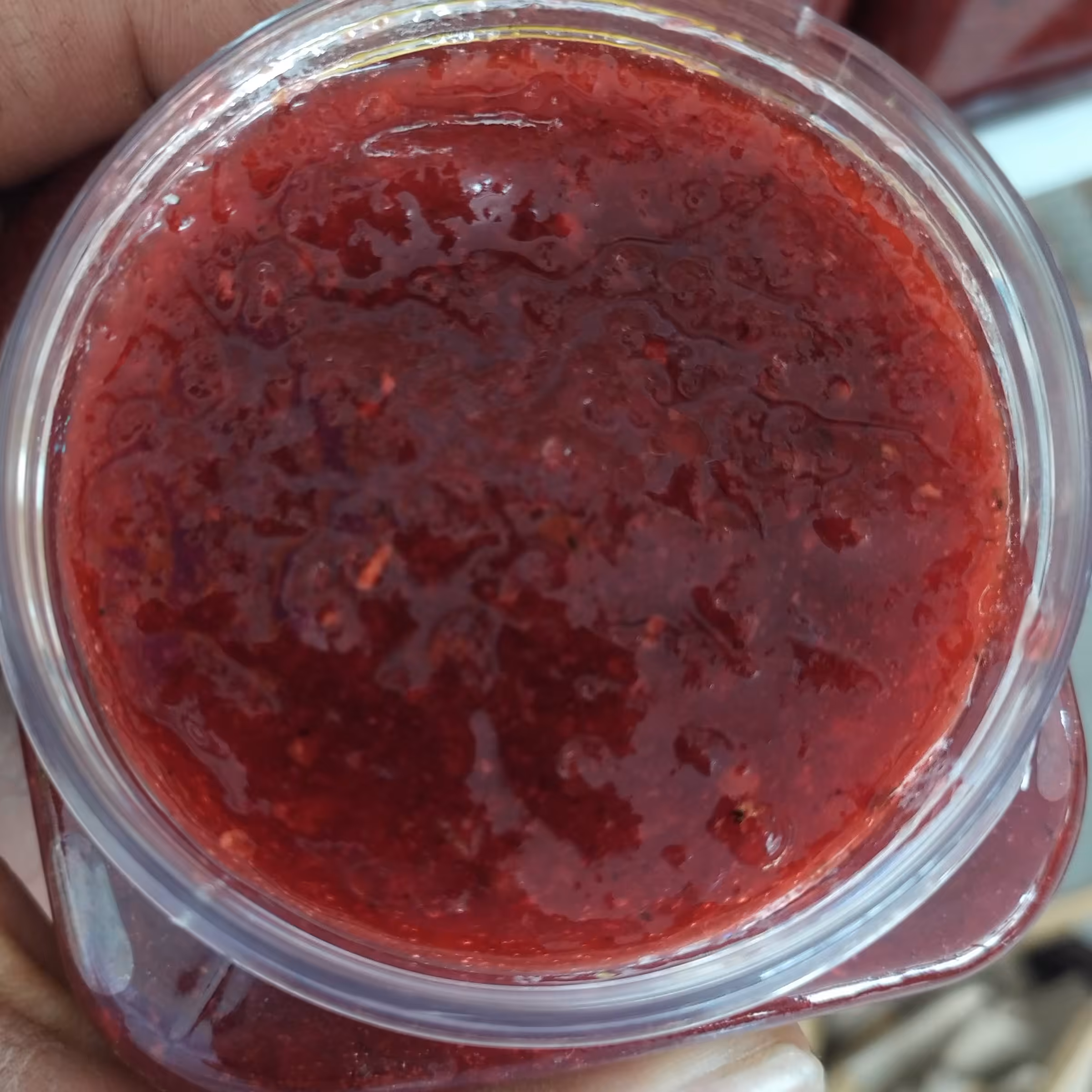 ترشی تمشک خانگی طبیعی 950گرمی