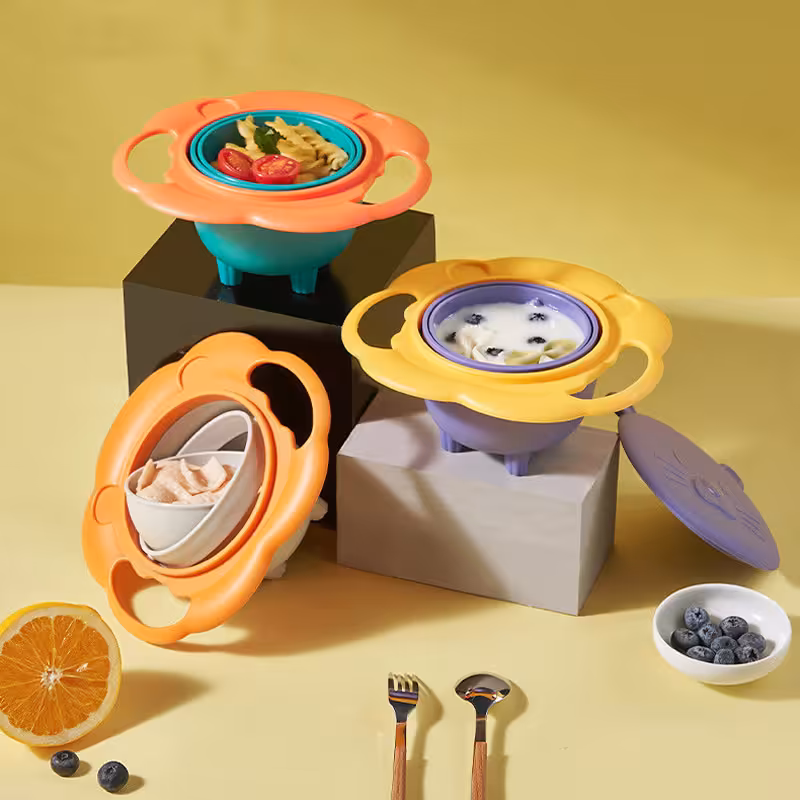 ظرف غذای معلق کودک طرح شیر 360 درجه