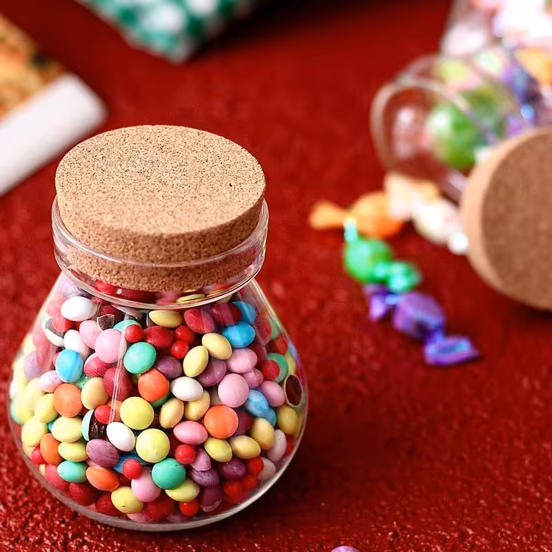   بانکه پیرکس آنتی شوک مخروطی متوسط با درب چوب پنبه حجم 300 میل 