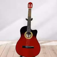 گیتار هنرجویی رنگ قرمز مشکی به همراه سافت کیس و ارسال رایگان به سراسر ایران