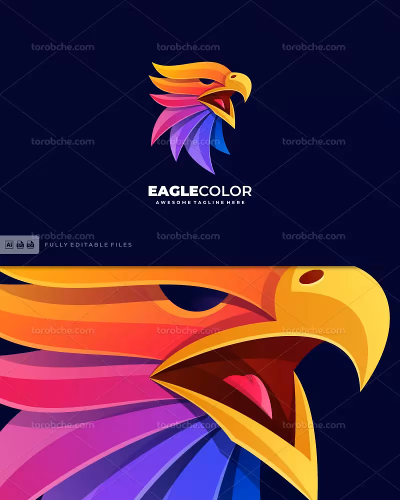 وکتور لوگو ی رنگ عقاب | گرافیک با طعم تربچه