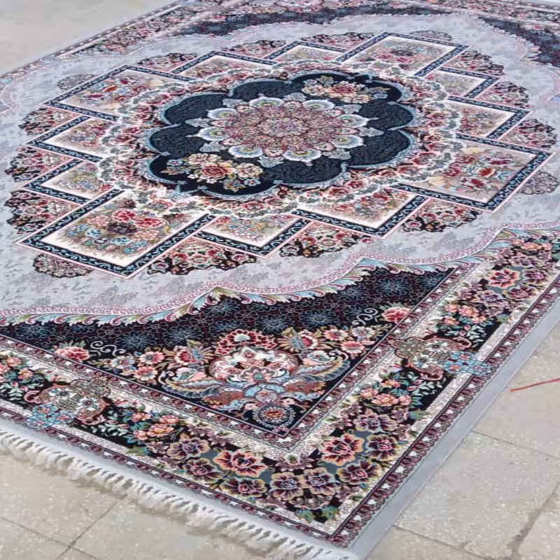 فرش ماشینی طرح ناردون رنگ فیلی9متری700شانه تراکم2550 نخ اکریلیک