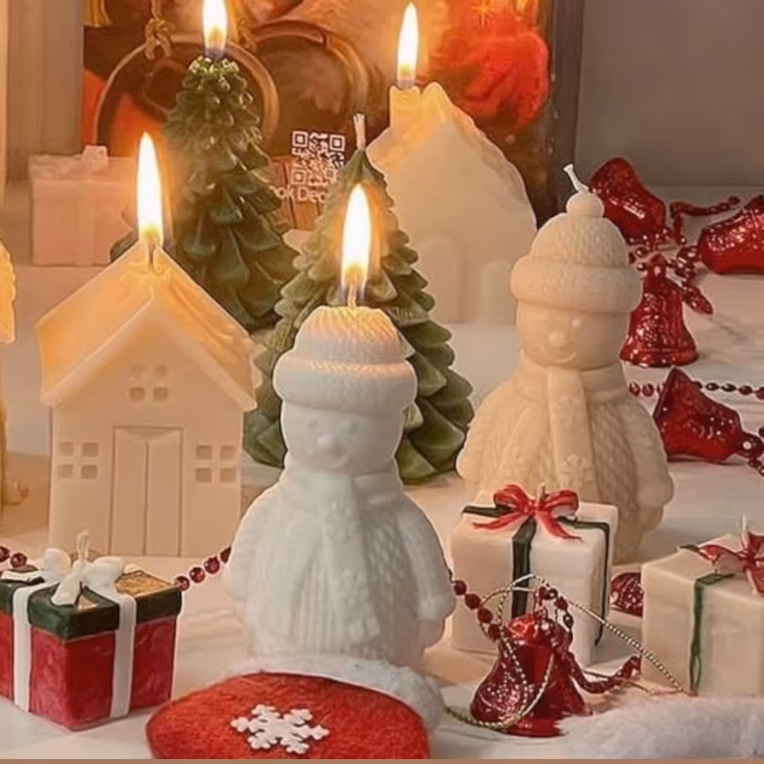 شمع آدم برفی 10 سانت