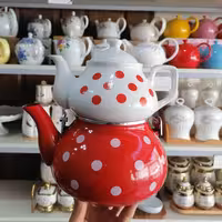  کتری و قوری لعابی خالدار Lumiland