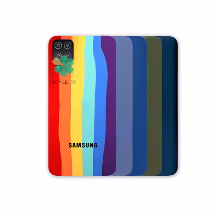 قاب سیلیکونی گوشی سامسونگ Samsung Galaxy F12 مدل رنگین کمان