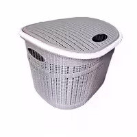 سبد لباس دربدار کوتاه بانیس رنگ بندی صورتی  ( سبد رخت دربدار ) 