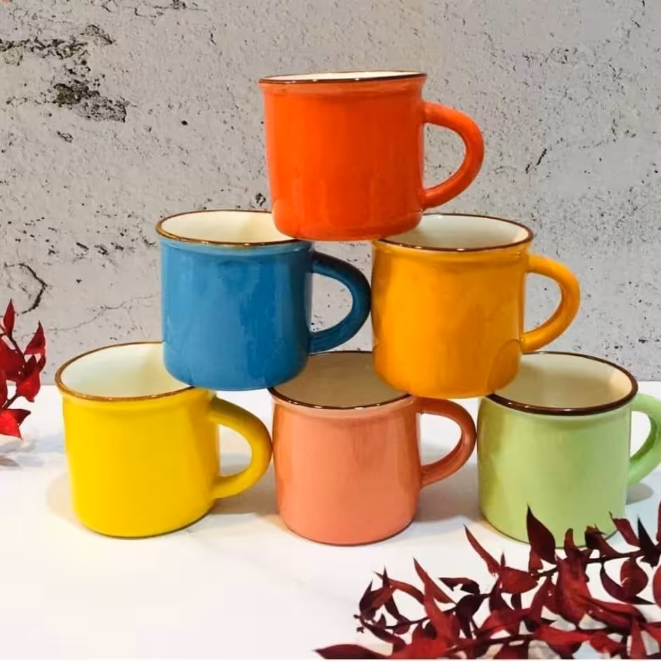 ماگ قهوه رنگی تکی