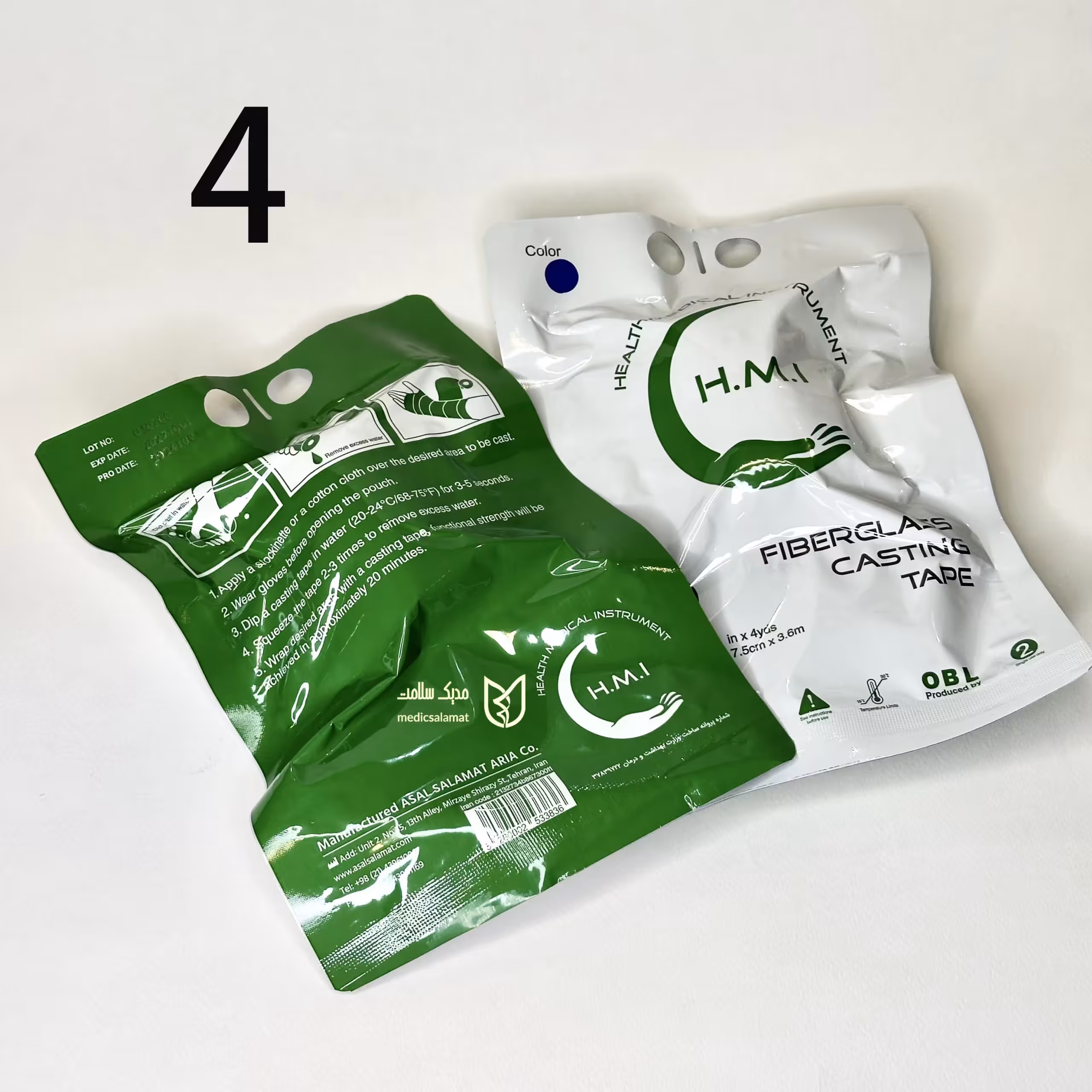 باند گچ فایبر گلاس 4 اینچ اچ ام ای HMI