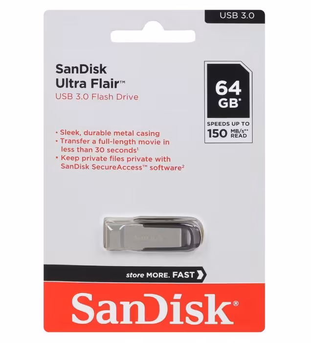 فلش مموری سن دیسک مدل Ultra Flair USB 3.0 ظرفیت 64 گیگابایت