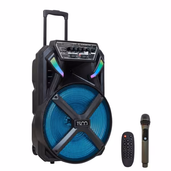 اسپیکر چمدانی بلوتوثی رم و فلش خور تسکو مدل TS1890 با میکروفون