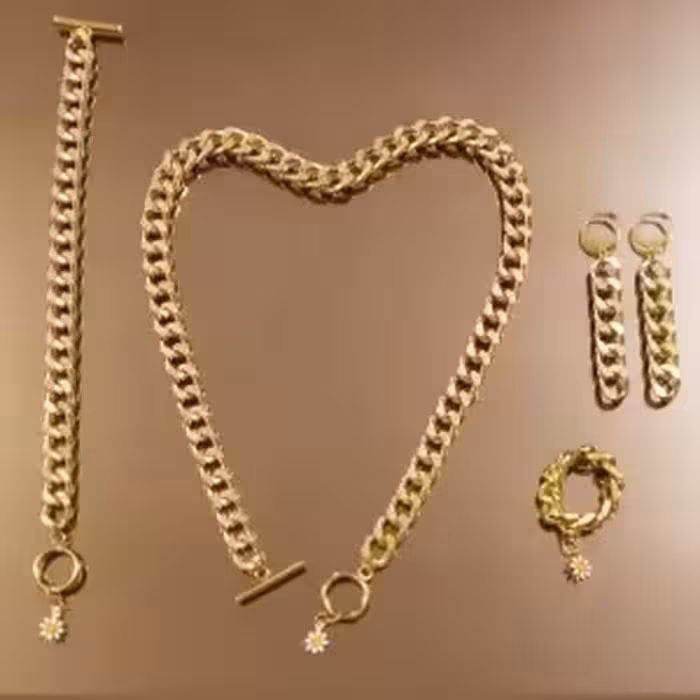 سرویس کارتیر استیل با آویز گل بابونه