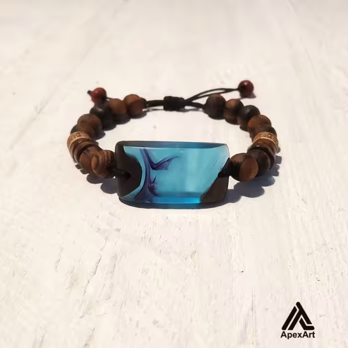 دستبند رزینی طرح دریا
