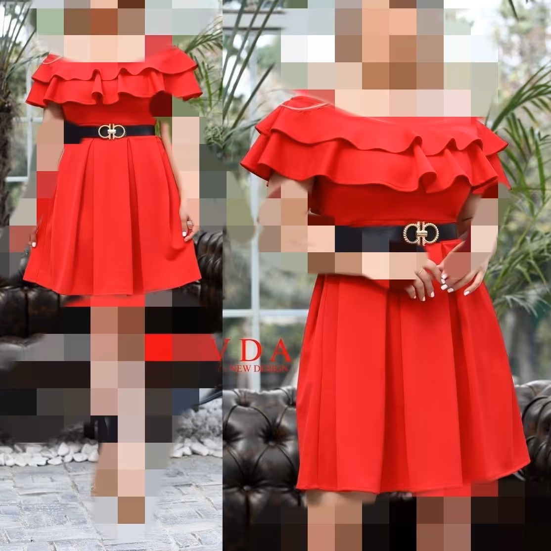 لباس مجلسی کوتاه روشا ارسال رایگان 38تا44