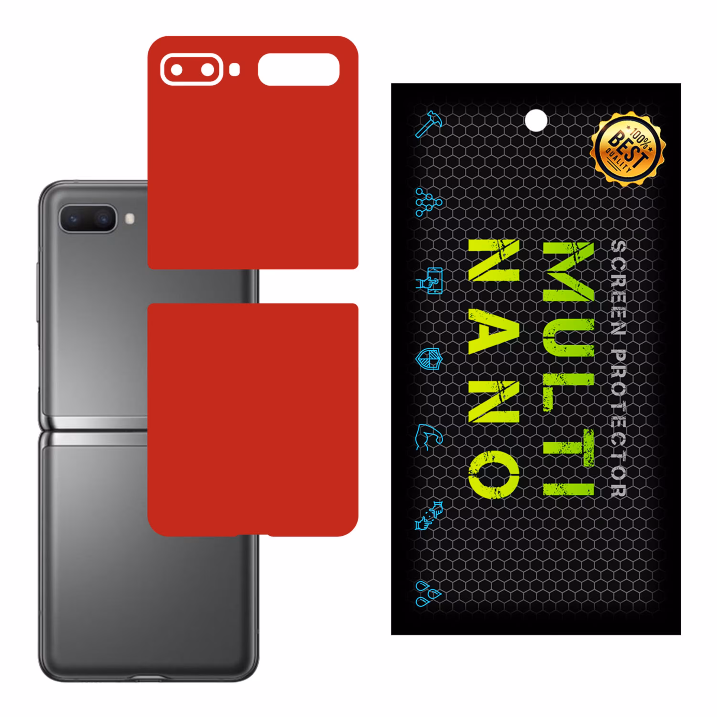 برچسب پوششی MultiNano مدل X-F1M-Red برای پشت موبایل  سامسونگ ضد فیلیپ 