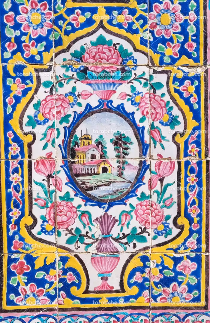 عکس کاشی کاری گل سنتی | گرافیک با طعم تربچه