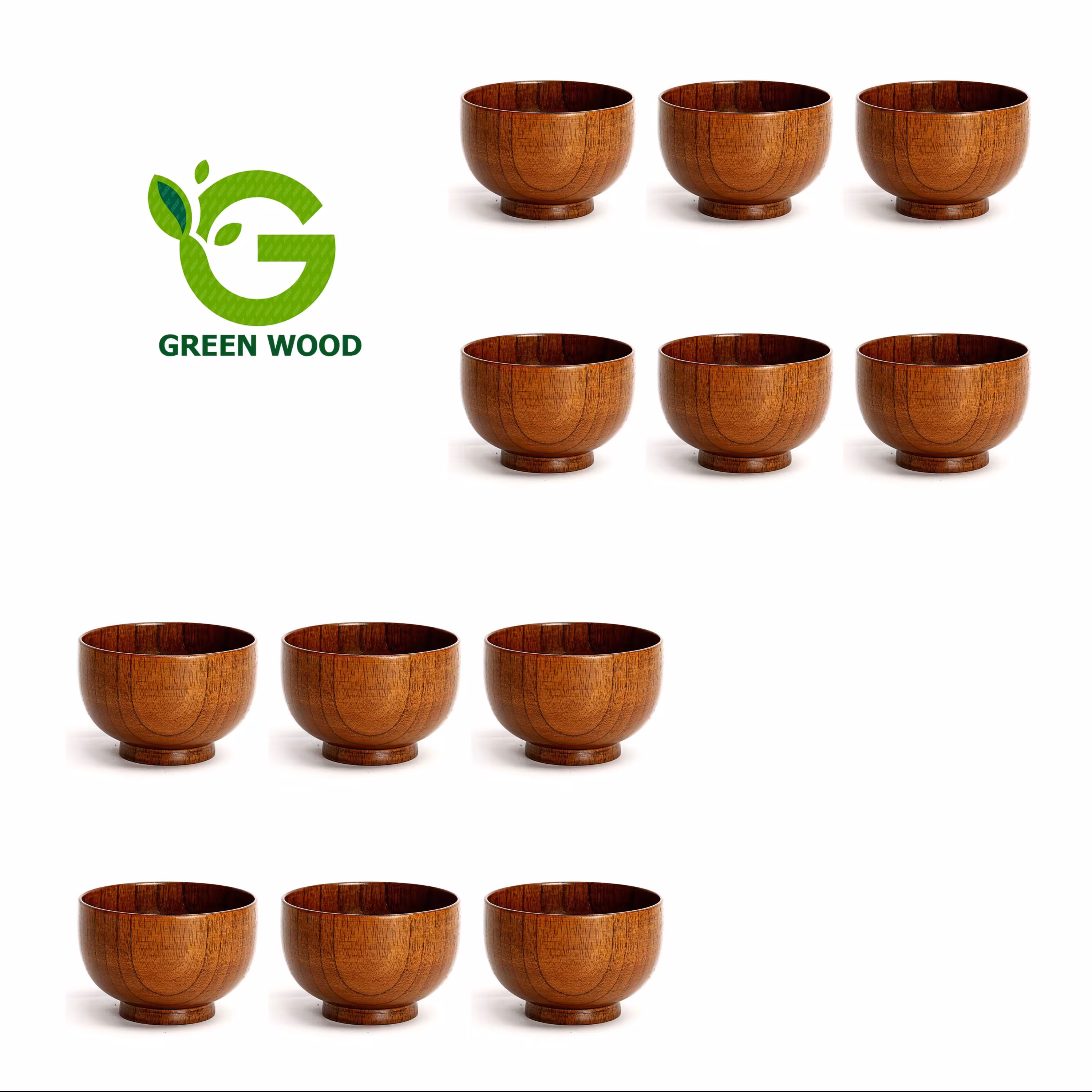 ست 12 عددی کاسه چوبی مدل S95 کد Gw29004