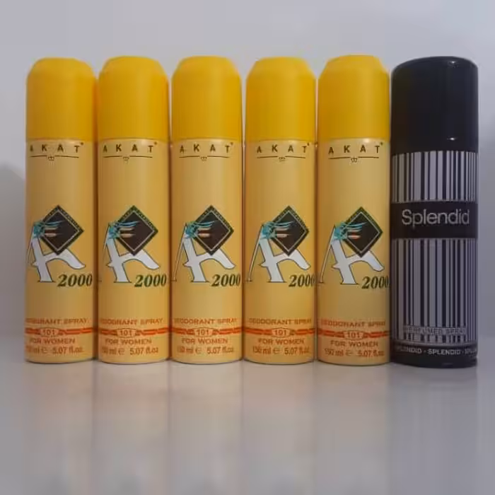 پک 6 عددی اسپری آکات زرد خوشبو کننده بدن ساخت ترکیه اصلی