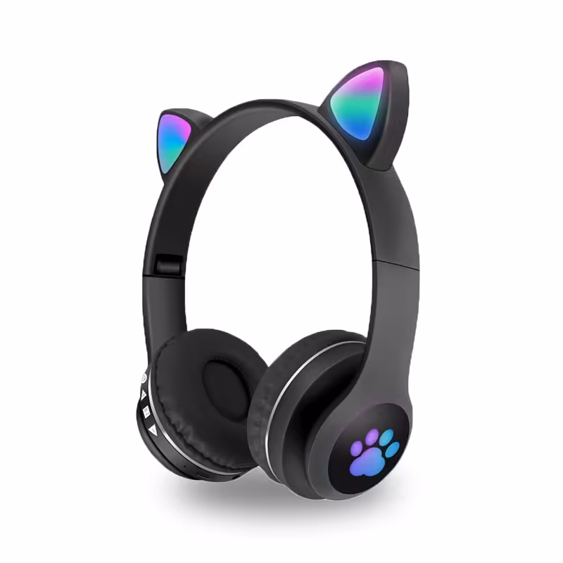 هدفون بلوتوثی  گربه ای  مدل MZ-023 اصلی چراغ دار