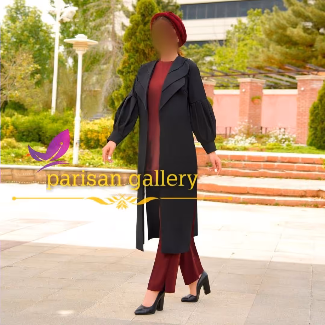 مانتو مزونی افسون (رنگ مشکی)